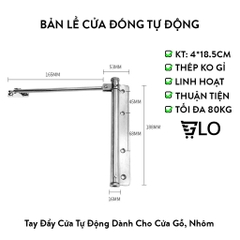 Bản Lề Cửa Đóng Tự Động, Tay Đẩy Cửa Dành Cho Cửa Gỗ, Nhôm,...