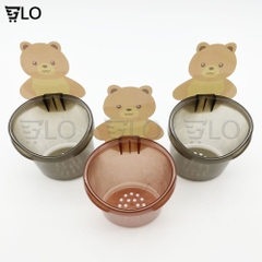 Cốc Ly Đựng Bàn Chải Đánh Răng Hình Gấu Nâu Dán Tường Dễ Thương - Nhựa ABS Cao Cấp, Tiện Lợi, Chống Đọng Nước