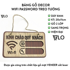 Bảng Gỗ Decor Wifi Password Treo Tường, Trang Trí Homestay, Tạo Điểm Nhấn Độc Đáo Cho Không Gian Của Bạn