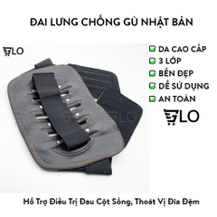 [ĐỦ SIZE] Đai Lưng Cột Sống, Thoát Vị Đĩa Đệm, Đau Lưng Ngồi Nhiều Chống Gù, 3 Lớp Dày Bằng Da Cao Cấp Nhật Bản