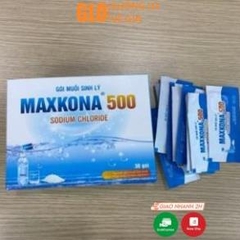 Hộp 30 Gói Muối Sinh Lý MAXKONA 500, Gói Pha Để Súc Họng, Súc Miệng, Rửa Mũi Xoang