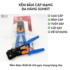 Kềm Bấm Cáp Mạng Đa Năng Sunkit RJ45, RJ11, RJ12 Cao Cấp
