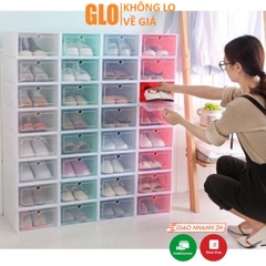 Combo 3 Hộp Đựng Giày Nhựa PP Cứng Cáp Tiện Dụng Loại Lớn 33x24x13cm