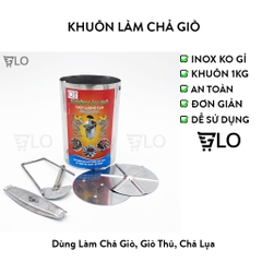 Khuôn Làm Chả Giò, Giò Thủ, Chả Lụa Inox Cao Cấp 1kg