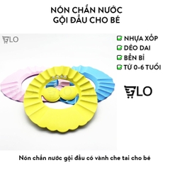 Nón Chắn Nước Gội Đầu Cho Bé, Mũ Tắm Có Vành Bịt Tai Cho Bé, Có Thể Điều Chỉnh Vòng Đầu
