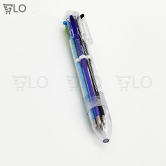 Bút Bi Đầu Tròn 6 Đầu 6 Màu Độc Đáo Tiện Dụng, Có Màu Đen, Đỏ, Xanh, Xanh Lá, Tím, Cam - Nhỏ Gọn, Đa Năng, Sáng Tạo