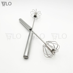 Dụng Cụ Đánh Trứng Bán Tự Động Mini Cầm Tay Inox 304, Cây Đánh Trứng Trộn Thủ Công Gia Đình Thép Không Gỉ
