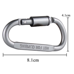 Móc Khóa Nhôm Carabiner Hình Chữ D, Có Ren Vặn Chốt Khóa, Được Làm Từ Hợp Kim Nhôm Cao Cấp Siêu Cứng, Bền, Không Mài Mòn