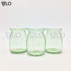 Combo 12 Hủ Đựng Sữa Chua Thủy Tinh 100ml Nắp Nhựa, Hũ Đựng Gia Vị, Chưng Yến