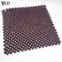 Miếng Đệm Lót Ghế Hạt Gỗ 45cm Làm Từ Gỗ Hương 100%, Giúp Massage Tránh Ra Mồ Hôi Phòng Ngừa Bệnh Tật Hiệu Quả