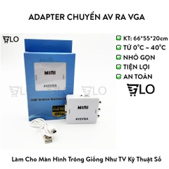 Box Chuyển AV Ra VGA Mini, Bộ Adapter AV2VGA Chuyển Đổi AV Sang VGA, Bộ VGA2AV Chuyển VGA Sang AV