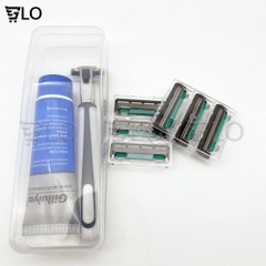 Dao Cạo Râu 2 Lưỡi Thế Hệ Mới Kèm 36 Đầu Thay Tiện Lợi(Tặng Kèm Tuýp Kem Cạo Râu)