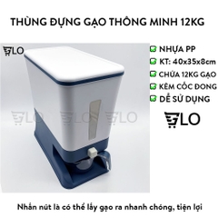Thùng Đựng Gạo Thông Minh 12kg Kèm Cốc Đong