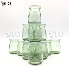 Combo 12 Hủ Đựng Sữa Chua Thủy Tinh 100ml Nắp Nhựa, Hũ Đựng Gia Vị, Chưng Yến