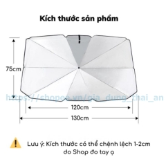 Ô Dù Che Nắng Kính Lái Xe Hơi Hình Chữ Nhật, Ô Tô Cách Nhiệt Gấp Gọn Chống Tia UV