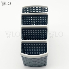 Giỏ Nhựa 4 Ngăn Loại Nhỏ Để Bút Viết Vật Dụng