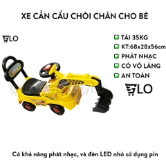 [Hỏa Tốc HCM] Xe Cần Cẩu Chòi Chân Cho Bé Cỡ Lớn Có Nhạc Tải trọng 35kg