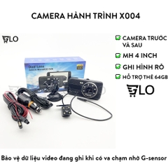 Camera Hành Trình X004 Full HD 1080p, 2 Camera Trước Và Sau