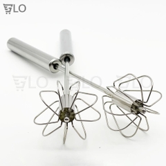 Dụng Cụ Đánh Trứng Bán Tự Động Mini Cầm Tay Inox 304, Cây Đánh Trứng Trộn Thủ Công Gia Đình Thép Không Gỉ