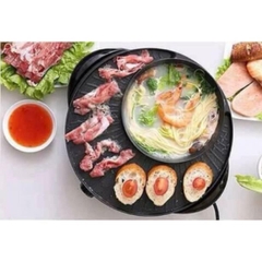[Hỏa Tốc HCM] Bếp Lẩu Nướng Tròn Kiểu Hàn Quốc 2 In 1