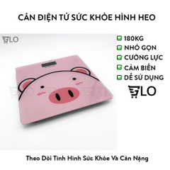 Cân Điện Tử Sức Khỏe Hình Con Heo Xinh Xắn Mã 180kg