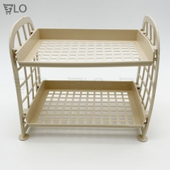 Kệ Nhựa 2 Tầng Mini Đựng Đồ Văn Phòng, Phòng Tắm, Nhà Bếp, Gọn Gàng Mọi Góc Nhà – Tối Ưu Không Gian Sống