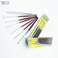 [Cán Gỗ] Bộ Dụng Cụ Lấy Ráy Tai 7 Món Tiện Dụng