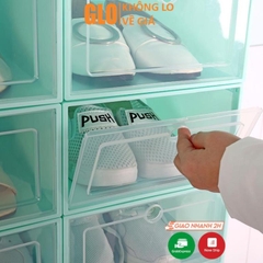 Combo 3 Hộp Đựng Giày Nhựa PP Cứng Cáp Tiện Dụng Loại Lớn 33x24x13cm