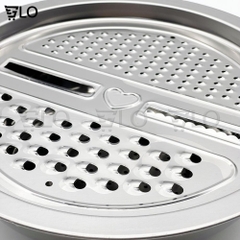 Bộ Bào Nạo Rau Củ Kiêm Rổ Và Chậu Inox Cao Cấp Đa Năng