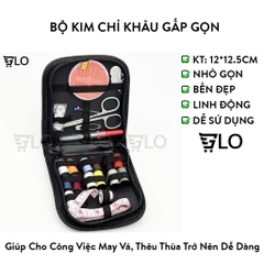 Bộ Kim Chỉ Khâu Gấp Gọn Cho Công Việc May Vá, Thêu Thùa, Đầy Đủ Vật Dụng Kèm Theo Như Hình