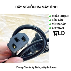 Dây Nguồn 1m Máy Tính Dây To Lớn Loại 1 Ổn Định, An Toàn, Truyền Điện Hiệu Quả