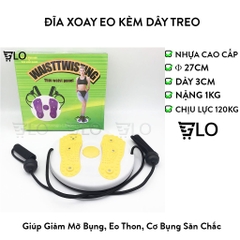 Đĩa Xoay Eo Hỗ Trợ Tập Thể Dục Kèm Dây Treo Có Tay Cầm 360 Độ