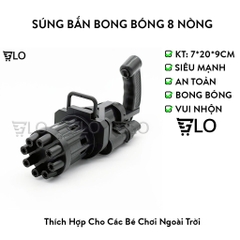 Súng Bắn Bong Bóng 8 Nòng Siêu Mạnh Cho Bé