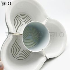 Bộ Rổ Đựng Ăn Lẩu 4 Ngăn 2 Tầng 34x12cm