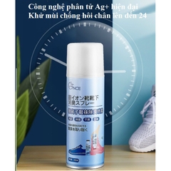 Bình Xịt Khử Mùi Giày 260ml Công Nghệ Bạc AG+, Chống Hôi Chân, Ngăn Mồ Hôi, Diệt Khuẩn, Hiệu Quả Đến 24h