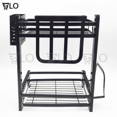 Kệ Đựng Gia Vị 2 Tầng Inox Kích thước 52x32x2.5cm Phủ Sơn Tĩnh Điện Mẫu Mới Để Bàn Cao Cấp