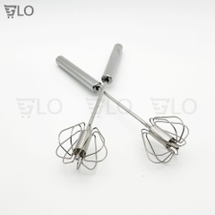Dụng Cụ Đánh Trứng Bán Tự Động Mini Cầm Tay Inox 304, Cây Đánh Trứng Trộn Thủ Công Gia Đình Thép Không Gỉ
