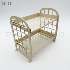 Kệ Nhựa 2 Tầng Mini Đựng Đồ Văn Phòng, Phòng Tắm, Nhà Bếp, Gọn Gàng Mọi Góc Nhà – Tối Ưu Không Gian Sống