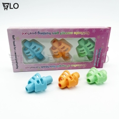 Bộ 3 Dụng Cụ KÊ TAY Tập Viết Chữ Đẹp Cho Bé PENCIL GRIPS, Đệm Tay Xỏ Ngón Silicon Định Vị Giúp Cầm Bút Nhẹ Nhàng