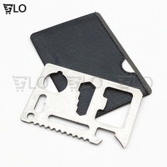 Tấm Thép Đa Năng Không Gỉ Mini 11 Công Dụng Treo Móc Khóa, Dụng Cụ Sinh Tồn Dao Đi Phượt Sửa Chữa Mở Vặn Ốc Vít Khui Nắp