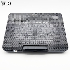 Đế Nâng Tản Nhiệt Laptop Cooling Pad N99, 2 Quạt, Đèn Led, Có Nấc Nâng Lên Hạ Xuống Cho Laptop Từ 10-17 Inch