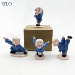 Combo 4 Tượng Chú Tiểu Đánh Võ, Thiếu Lâm Tự Múa Võ La Hán Quyền