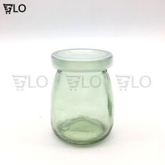 Combo 12 Hủ Đựng Sữa Chua Thủy Tinh 100ml Nắp Nhựa, Hũ Đựng Gia Vị, Chưng Yến