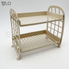 Kệ Nhựa 2 Tầng Mini Đựng Đồ Văn Phòng, Phòng Tắm, Nhà Bếp, Gọn Gàng Mọi Góc Nhà – Tối Ưu Không Gian Sống
