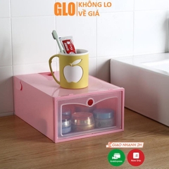 Combo 3 Hộp Đựng Giày Nhựa PP Cứng Cáp Tiện Dụng Loại Lớn 33x24x13cm