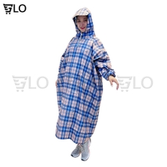 Áo Mưa Bít Sườn Không Xẻ Tà Vải Dù Tiện Lợi