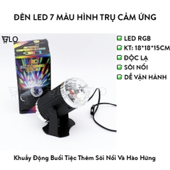 Đèn Led 7 Màu Hình Trụ Cảm Ứng Theo Nhạc, Nhỏ Gọn, Lung Linh Như Sân Khấu Mini