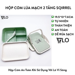 Hộp Cơm Lúa Mạch 2 Tầng SQIRREL