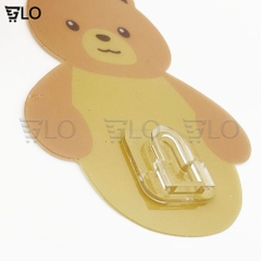 Cốc Ly Đựng Bàn Chải Đánh Răng Hình Gấu Nâu Dán Tường Dễ Thương - Nhựa ABS Cao Cấp, Tiện Lợi, Chống Đọng Nước