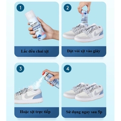Bình Xịt Khử Mùi Giày 260ml Công Nghệ Bạc AG+, Chống Hôi Chân, Ngăn Mồ Hôi, Diệt Khuẩn, Hiệu Quả Đến 24h
